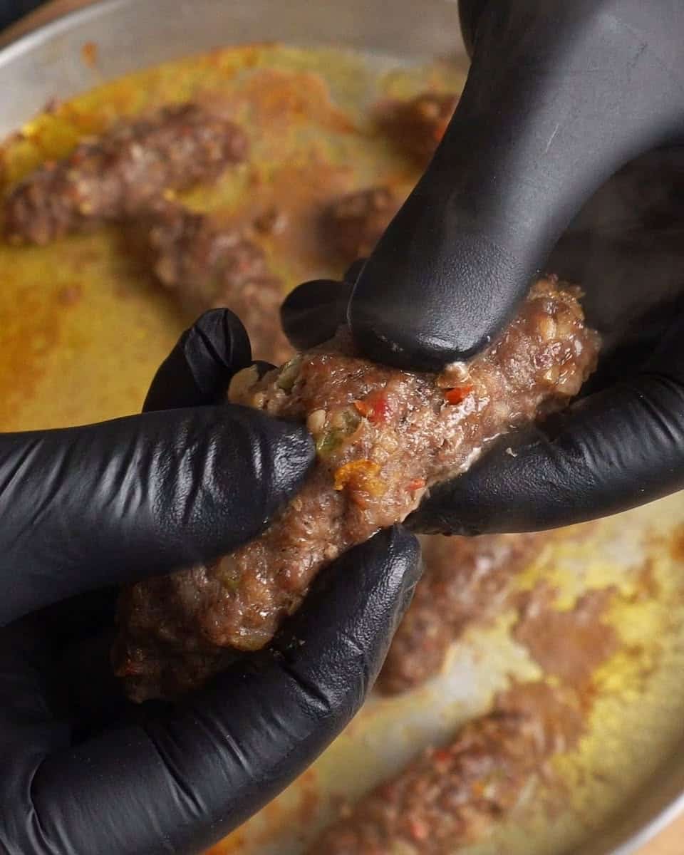 كفتة الحاتي بالفرن مع سلطة الطحينة