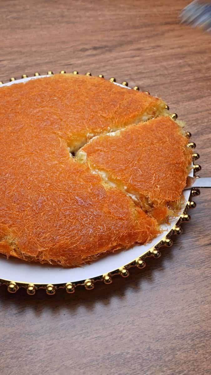 كنافة الطاسة بالقشطة