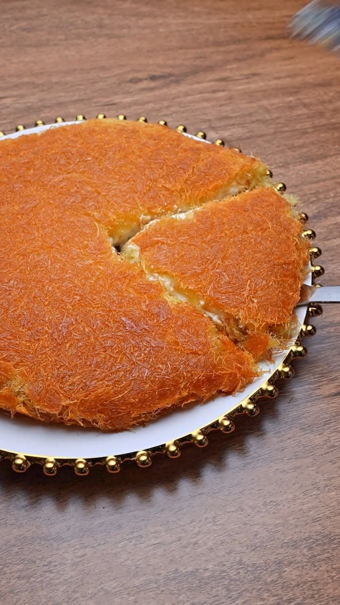 كنافة الطاسة بالقشطة